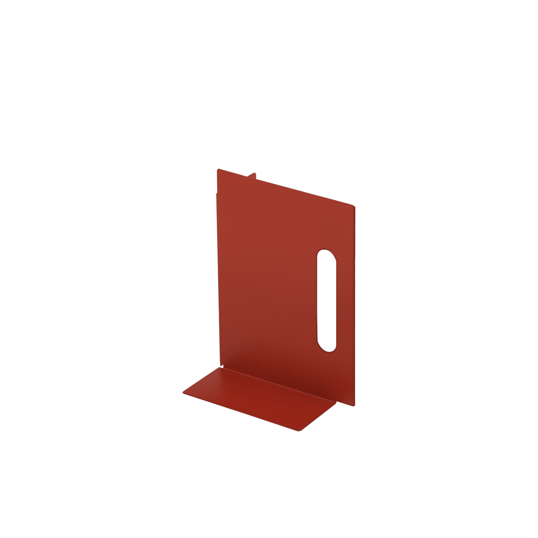 ที่กั้นหนังสือเหล็ก LEECO รุ่น FRAMEWORK ขนาด 15X12X20 ซม. สีแดง 2 ชิ้น